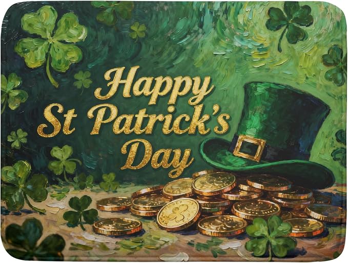 St Patrick's Day Dish Drying Mat by Aytipun