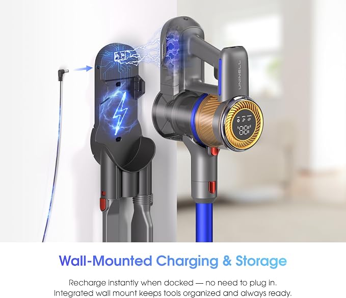 UNINELL HOME Cordless Vacuum Cleaner, 000Pa/450W Stick Vacuum Cleaners - Image 8
