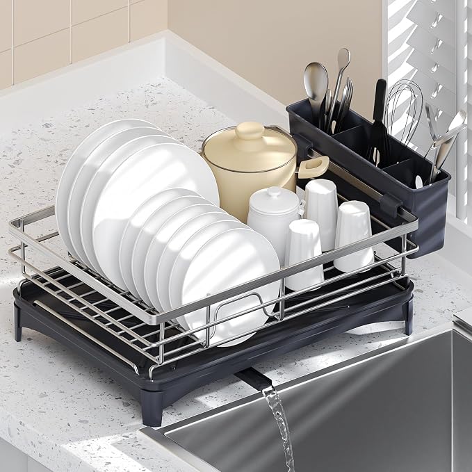 Dish Drying Rack, Rustproof Stainless Steel Dish Rack - Image 6