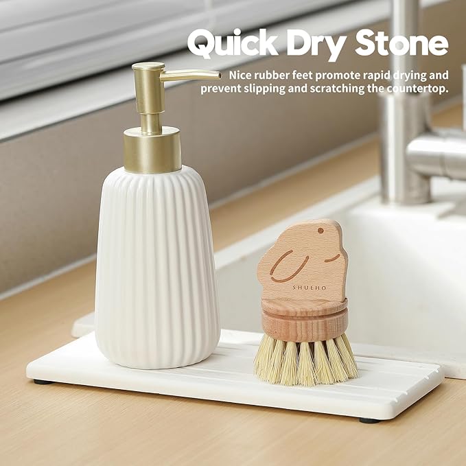 2PCS Diatomite Quick Stone Drying Tray Mat - Image 2