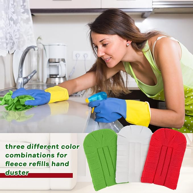 Zubebe 12 Pcs Duster Refill Reusable Fleece Duster Refills Feather Flat Dusters - Image 2