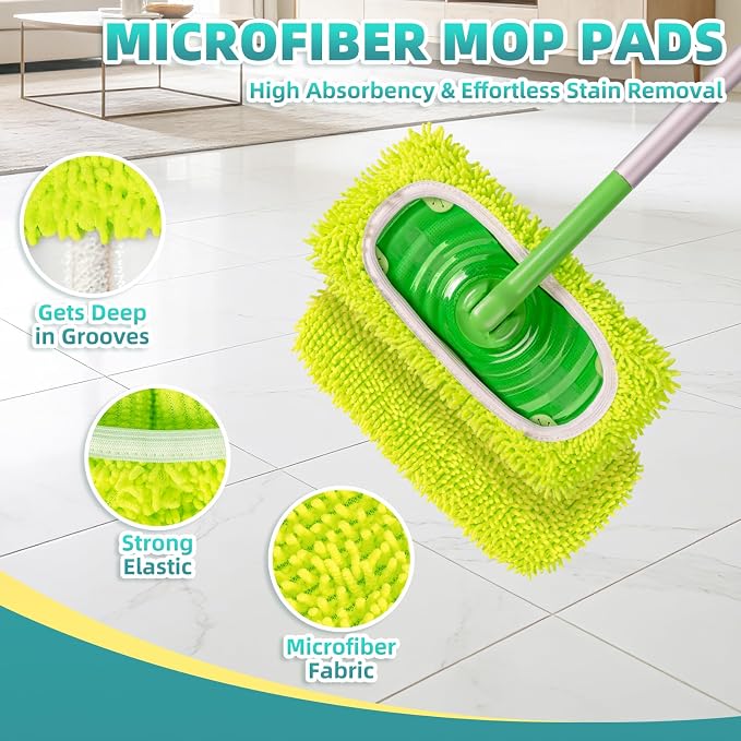 6 Pack Reusable Mop Pads Compatible - Image 4