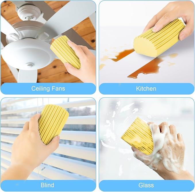 4 Pack Damp Clean Duster Sponge, Magic Sponge Eraser - Image 3