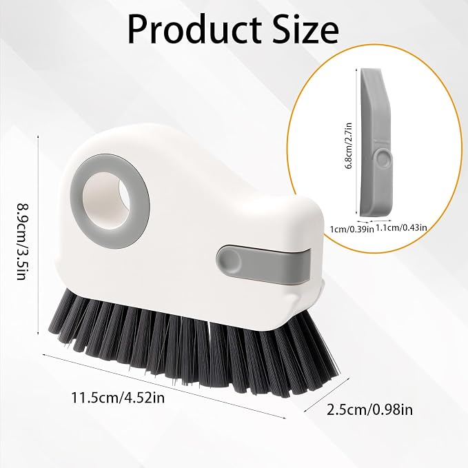 1-Pack Groove Cleaner Brush - 2 in 1 Grout Brush Cleaner- Multifunction Window - Image 5