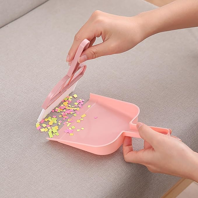 Mini Dustpan and Brush Set, Household Lightweight Portable Dust Pan - Image 4