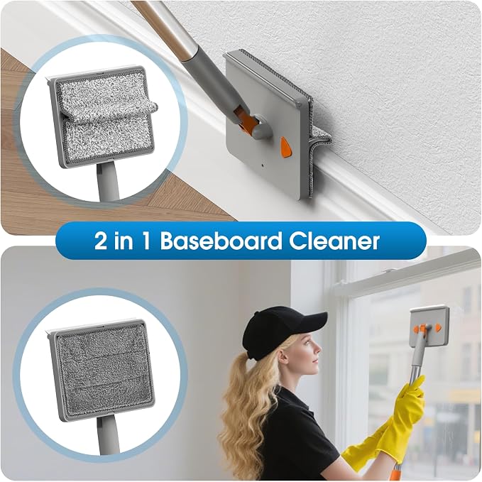 Extendable Cleaner for Ceiling Fan and Baseboards Cleaner Tool- 79” Adjustable - Image 7