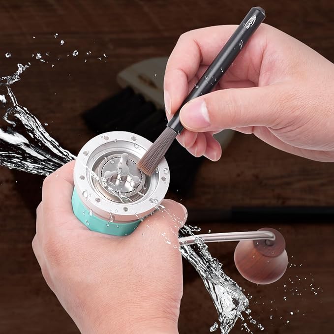 IKAPE Espresso Coffee Accessory, Cleaning Brush Set —— a Fan-Shaped Brush & an - Image 5