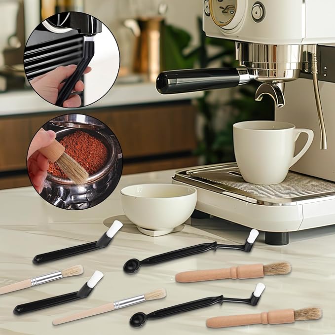 8pcs Coffee Cleaning Brush Set, Espresso Machine & Grinder Cleaning Brushes - Image 3