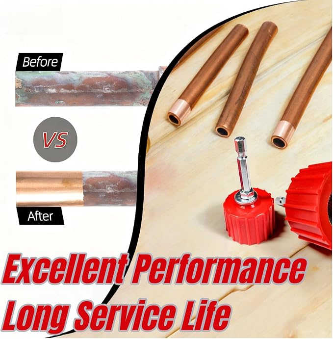 Heavy Duty Copper Pipe Cleaner & Bore Brush Kit 1/2" & 3/4" & 1" Copper Pipe - Image 6
