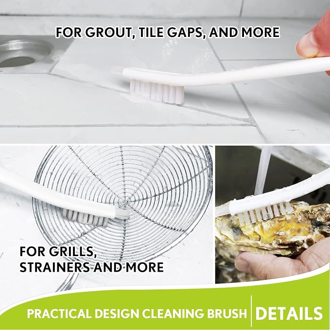 Small Scrub Brushes for Cleaning, Crevice Cleaning Tool Set for Track Juicer - Image 4