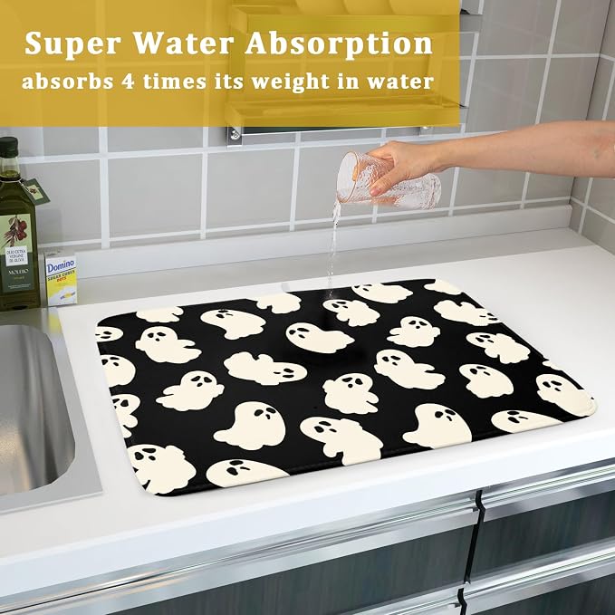 Halloween Ghosts Dish Drying Mat - Image 7