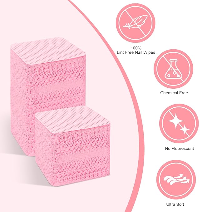 Lint Free Nail Wipes, Super Absorbent Soft Nail Wipes - Image 2
