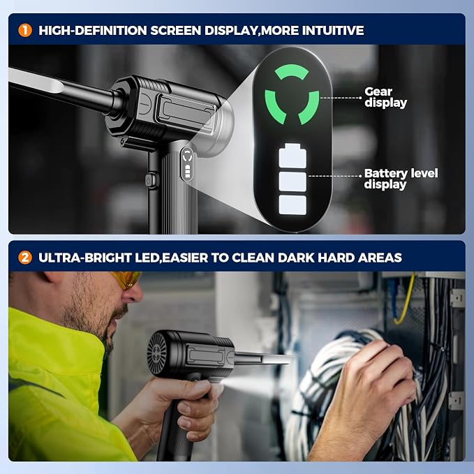 Compressed Air Duster: 100000RPM Electric Air Duster - Image 3