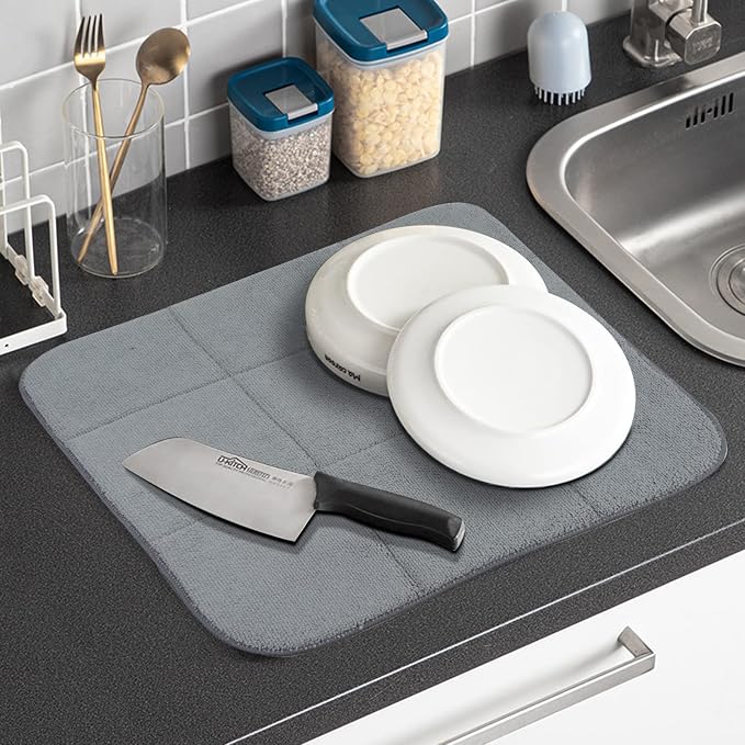 SINLAND Microfiber Dish Drying Mat Super Absorbent Dish Drying Pad - Image 6