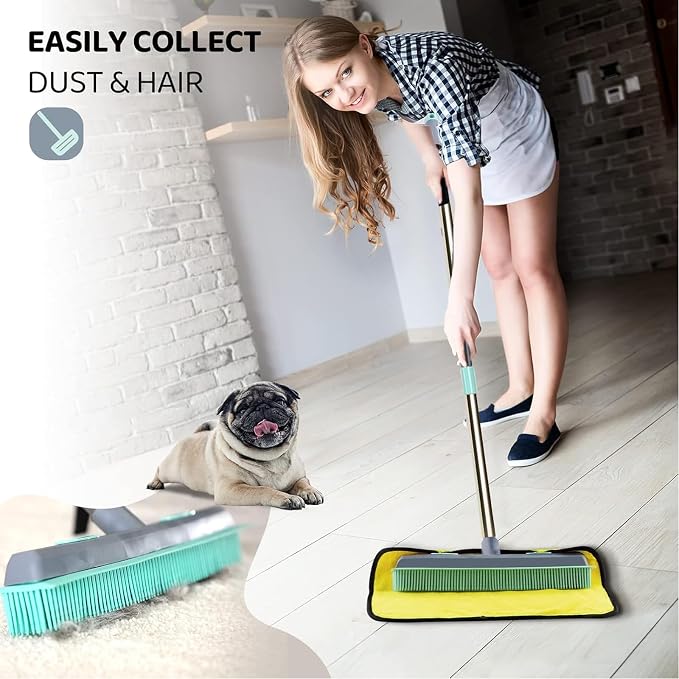 Pet Carpet Hair Rubber Broom - Image 2