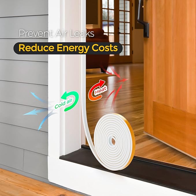 13 Feet Weather Stripping Door Seal, 1/2" Wide X 3/8" Thick Door Seal Strip - Image 6