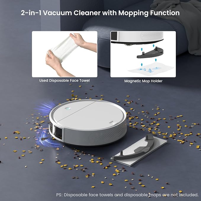 OKP K5 Pro Robot Vacuum and Mop, 3 in 1 Mopping Robotic Vacuum - Image 8
