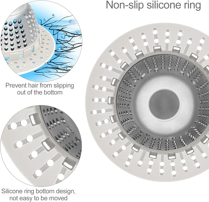 LEKEYE Shower Drain Hair Catcher/Shower Drain Cover/Drain Protector - Image 5