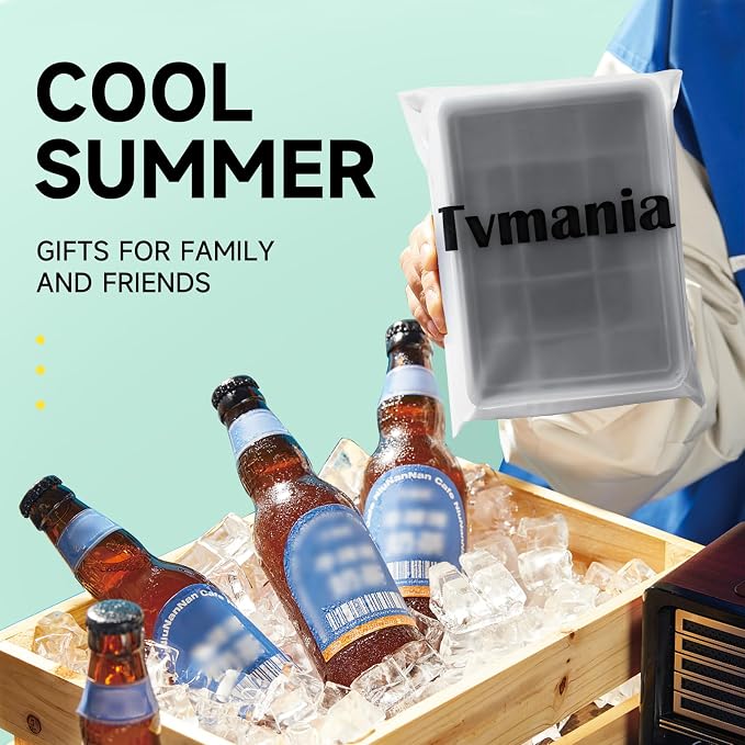 Tvmania Ice Cube Trays Set of 2, Easy Release 15 Flexible Silicone Ice Cube - Image 7