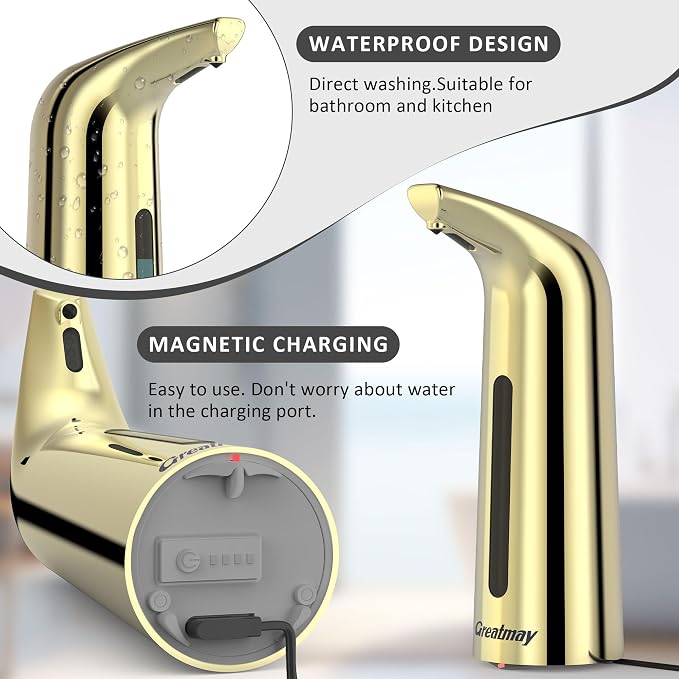 Convenient Automatic Soap Dispenser, 4 Adjustable Levels Touchless Hand - Image 4