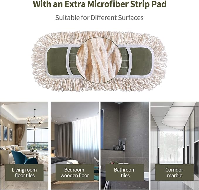 Eyliden Dust Mop with Reusable Washable Pads - Image 4