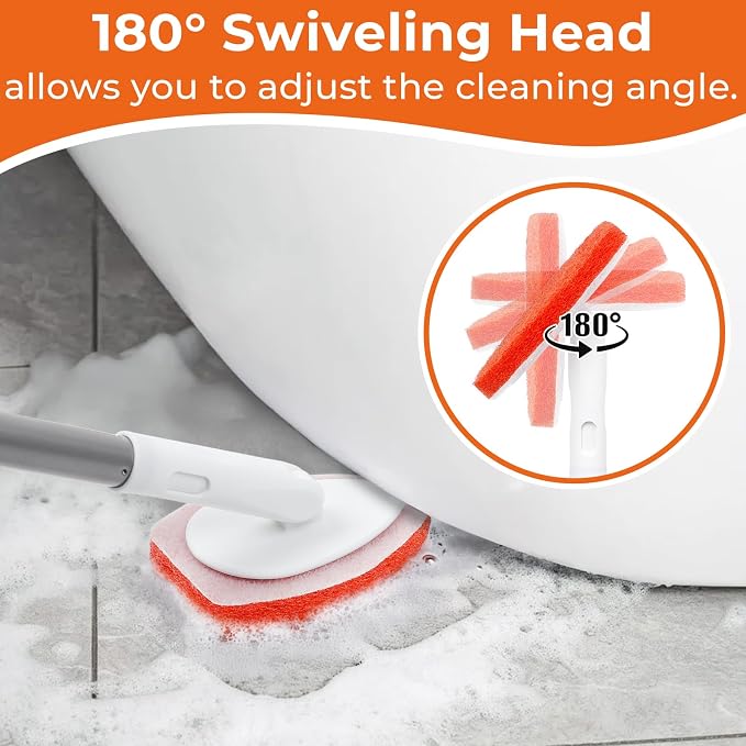 Bathtub Scrubber with Long Handle - Image 4