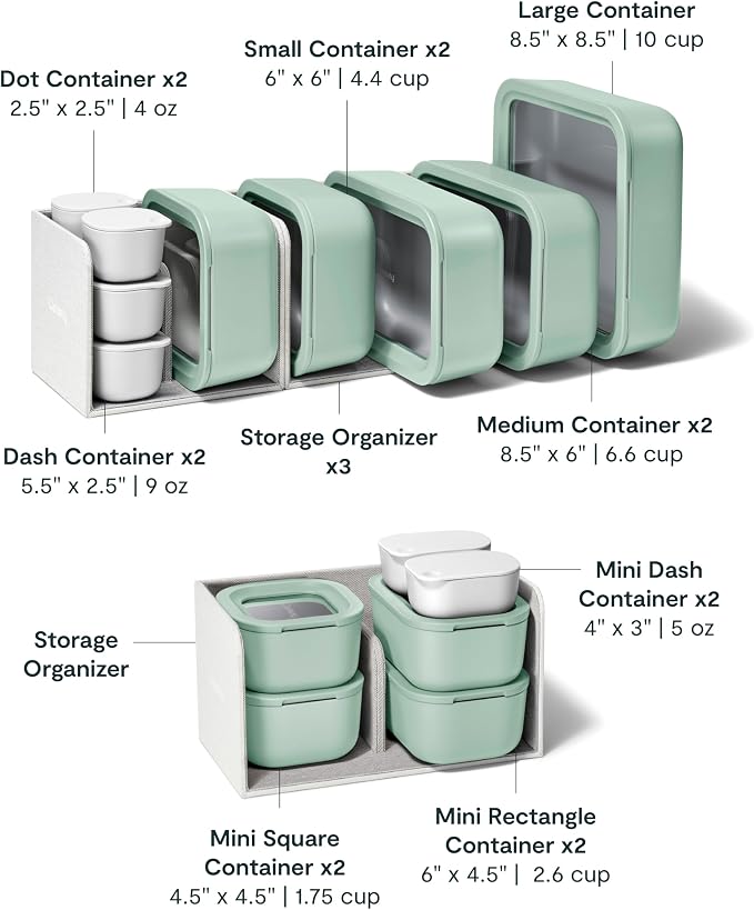 Caraway 25pc Glass Food Storage Set - Image 3