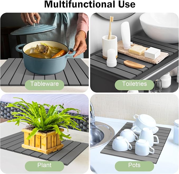 Stone Dish Drying Mat for Kitchen Counter, Versatile Stone Drying Mats for Cups - Image 6