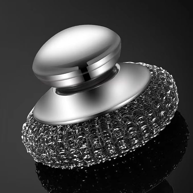 Onewly 2Pack Steel Wool Dish Scrubber, Stainless Steel Dish Brush - Image 6