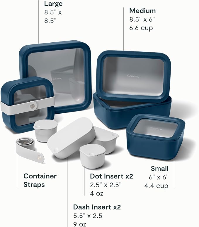 Caraway 14pc Glass Food Storage Container Set - Image 3