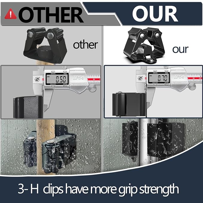 3-H Stainless Steel Broom Holder Wall Mount 4-Pack-Heavy Duty Mop Organizer - Image 2