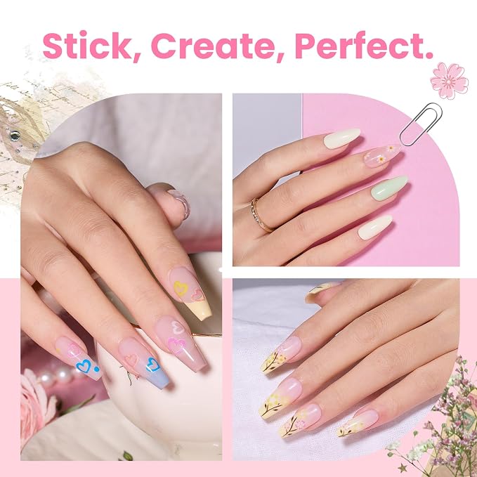 Beetles Nail Art Stickers 30 Sheets 3D Flower Nail Stickers Heart Nails Design - Image 3