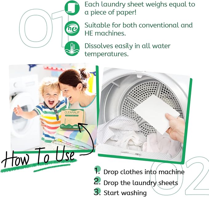 CLEARALIF Laundry Detergent Sheets up to 160 Loads, Laundry Detergent Strips - Image 6
