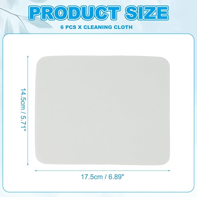 PATIKIL Glasses Cleaning Cloth 6.9" x 5.7", Light Gray - Image 2