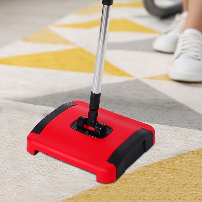 OUNONA Hand Push Floor Sweeper Manual Carpet Sweeper - Image 6