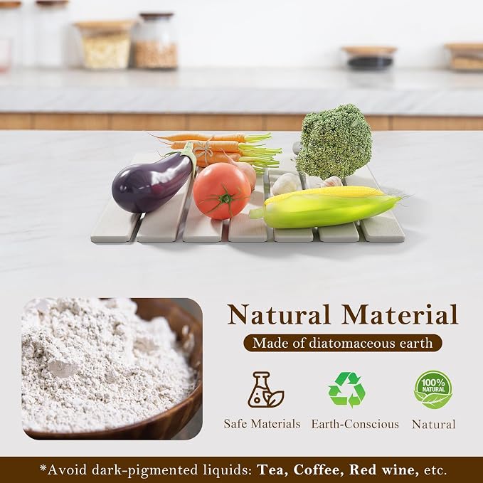 Large Stone Dish Drying Mats for Kitchen Counter, 15.5“x 11.8”, Eco-Friendly - Image 5