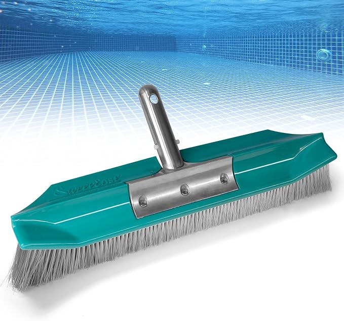 SweepEase® Swimming Pool Brush, Durable Poly Bristles, Sticks to Walls and - Image 2