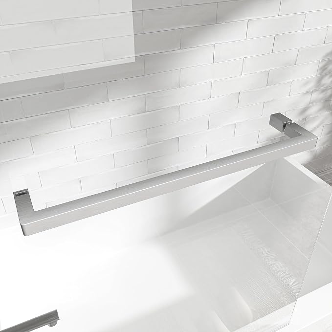 31"-32" W x 55" H Brushed Nickel Flexible 180° Pivot Shower Door Reversible - Image 6