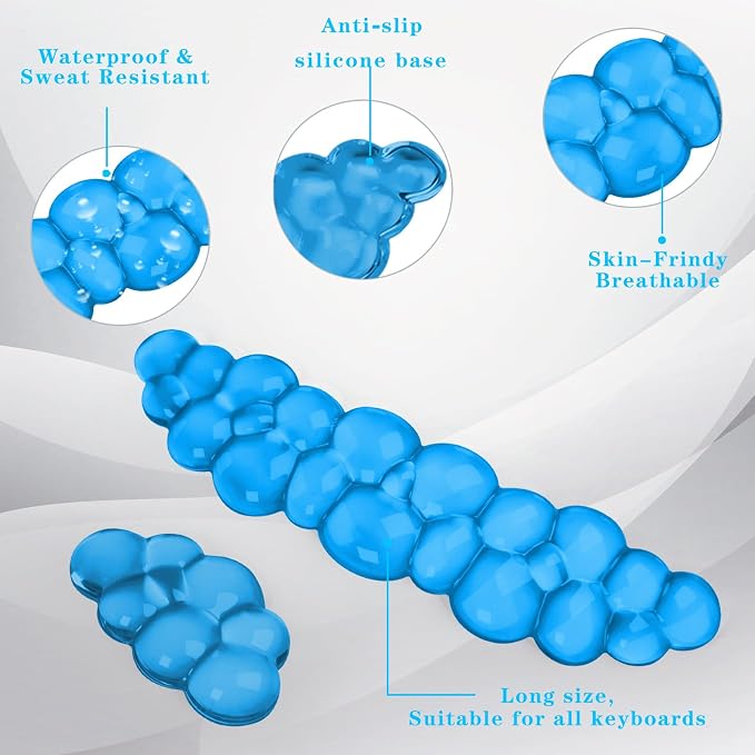 Gel Cloud Keyboard and Mouse Wrist Rest, Cute Wrist Support and Arm Support - Image 3