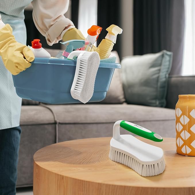 Amazer Scrub Brush for Cleaning Comfort Grip Shower Scrubber Stiff Bristles - Image 6