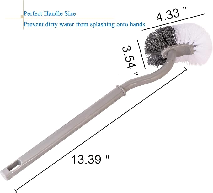 2 Pack Curved Toilet Bowl Brush Without Holder - Image 2