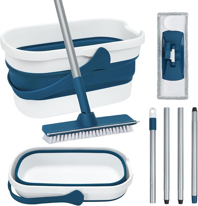 Collapsible Mop and Bucket Set by TrueYee