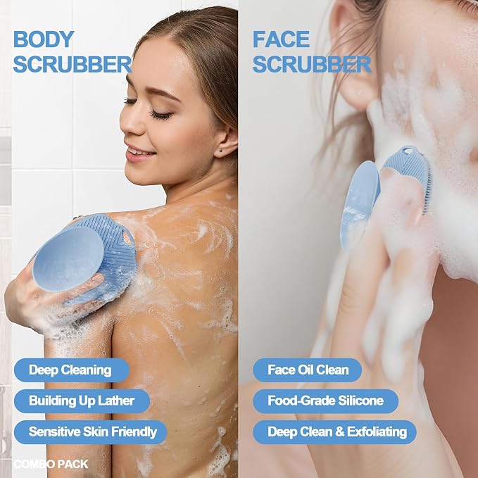 Soft Silicone Body Scrubber Gentle Like a Hand Exfoliating Your Skin and Build - Image 2