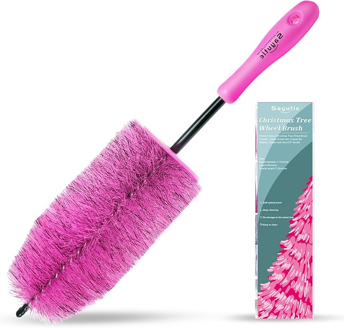 Wheel Cleaning Brush Hub Clean Tool and Rim Detailing Brush by Sayutie