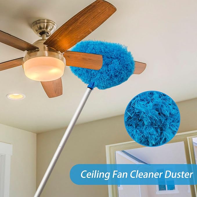 Ceiling Fan Cleaner Duster, Reusable Microfiber Ceiling Fan Blade Cleaner Duster - Image 3