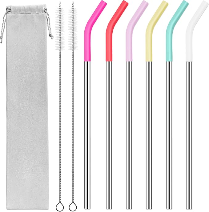 30 oz Stainless Metal Straws for 30 oz Stanley Tumbler by AccessoriesForWaterBottle