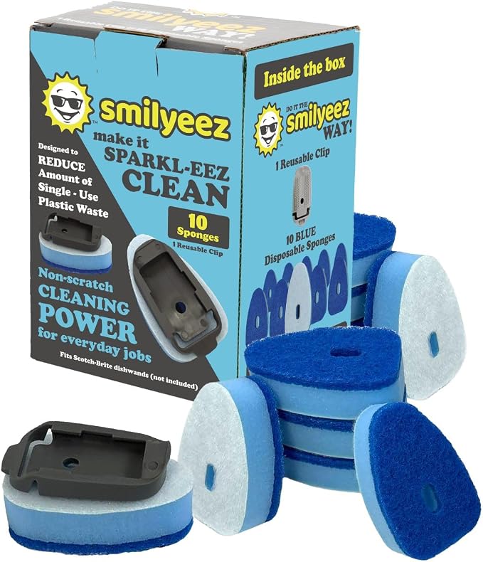 Smilyeez No-Plastic Blue Non-Scratch Sponge Refill by Smilyeez