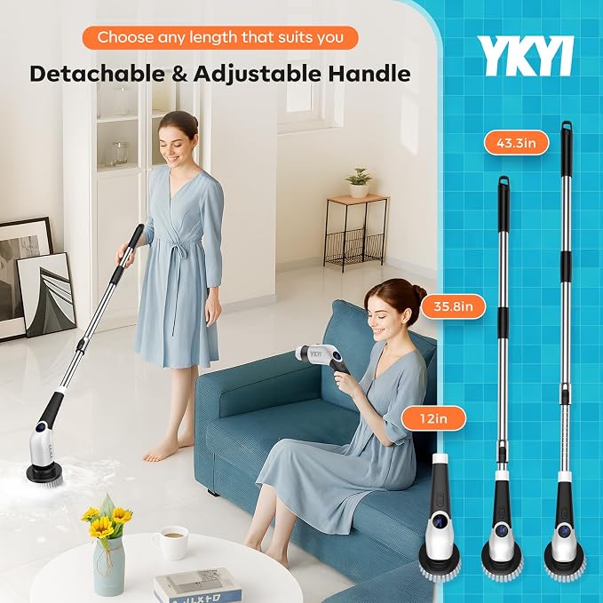 YKYI Electric Spin Scrubber-Cordless Power Scrubber - Image 2