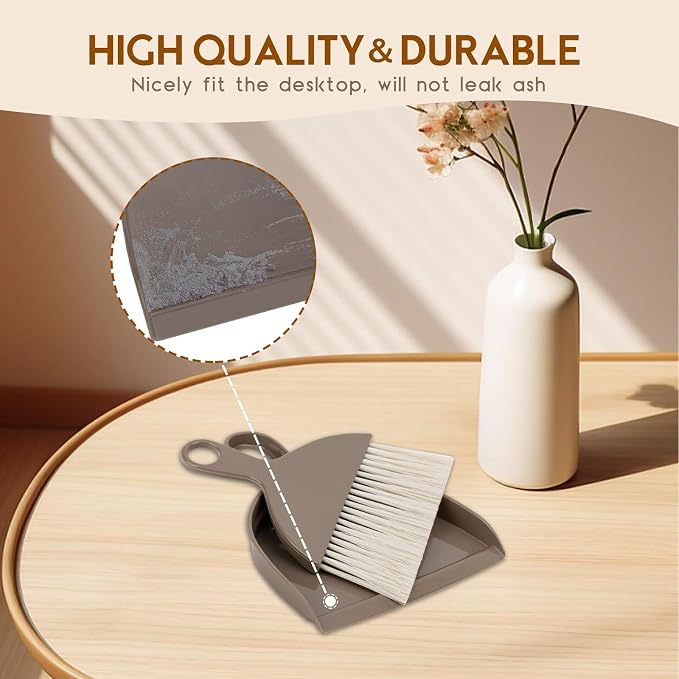 THINKLEARN 2PCS Small Broom and Dustpan Set, Mini Dust Pan and Brush, Hand Whisk - Image 4
