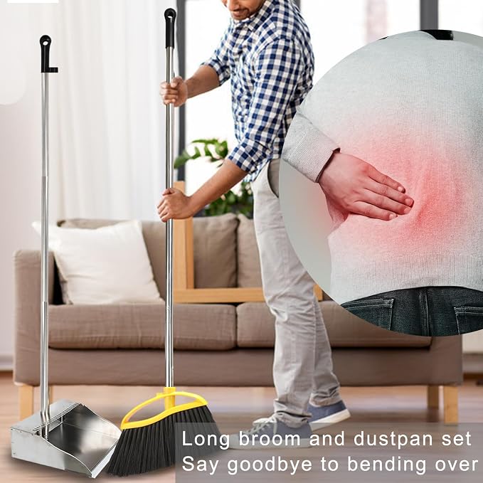 Broom and Stainless Steel Dustpan Set - Image 8